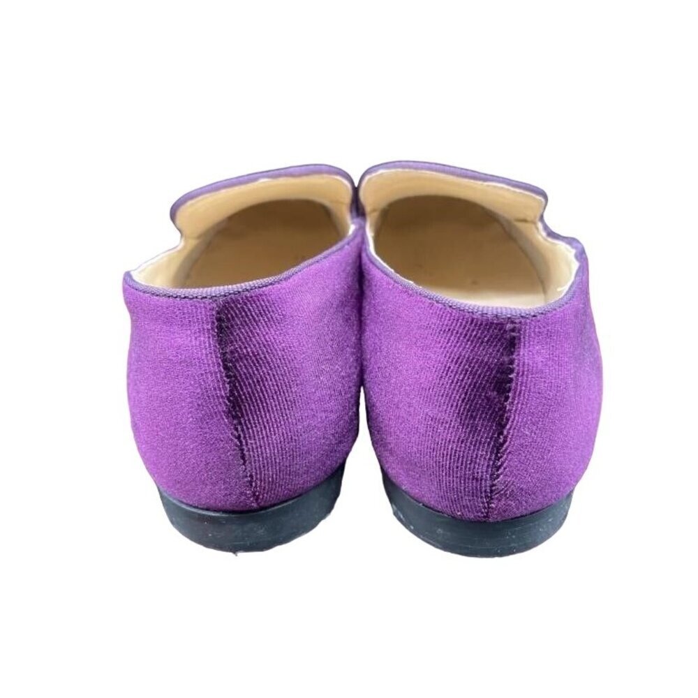 Royal Swank Purple Crushed Velvet Slip On Loafers driving shoes moccasins shoe 9 - Picture 6 of 9